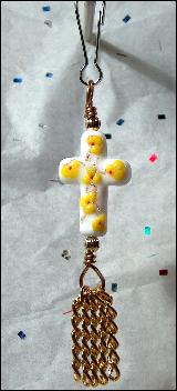 (image for) Yellow Cross Lamp or Zipper Pull