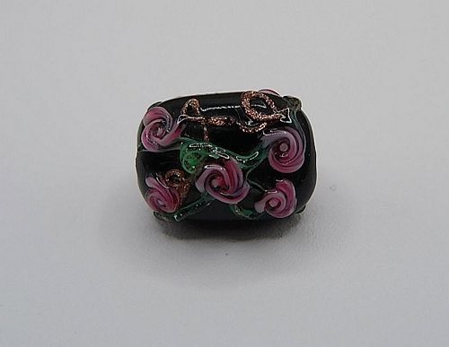 (image for) Rose Pillow Handmade Lampwork glass bead Focal Bead