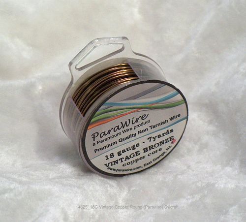 (image for) Vintage Bronze Round Wire 18 Gauge Parawire