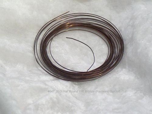 (image for) Vintage Bronze HALF Round Wire 21 Gauge Parawire