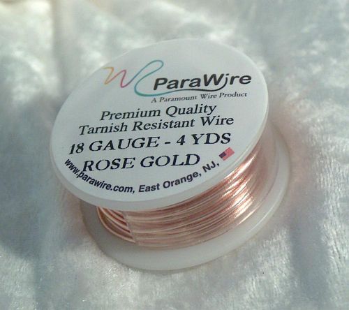 (image for) ROSE Gold Plated Round Wire 18 Gauge Parawire