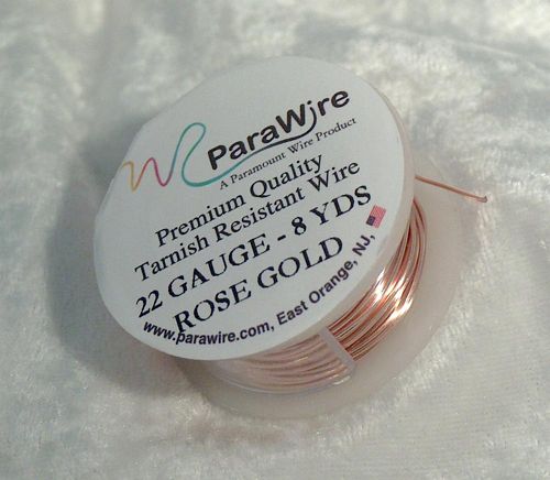 (image for) ROSE Gold Plated Round Wire 22 Gauge Parawire