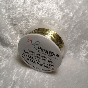 (image for) Champagne Gold Round Wire 22 Gauge Parawire