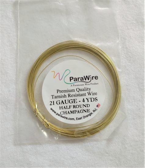 (image for) Champagne Gold Wire 21G Half Round