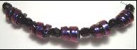 (image for) Purple Dichroic glass beads-lampwork set