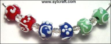 (image for) Lampwork Brights Handmade Bead set