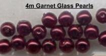 (image for) 4mm Garnet Red Glass Pearls