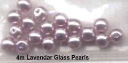 (image for) 4mm Lavender Glass Pearls