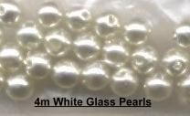 (image for) 4mm White Glass Pearls