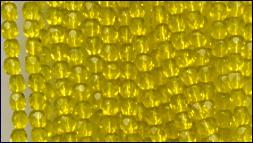 (image for) 4mm Sunshine Yellow Czech Firepolish Glass Beads 