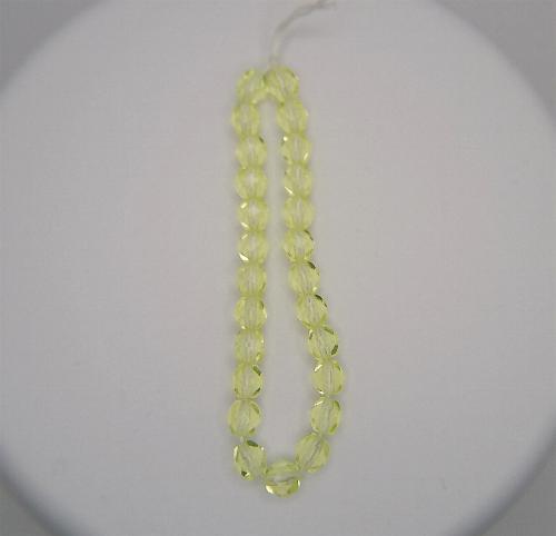 (image for) 6mm Jonquil Yellow Czech Firepolish Glass Beads 