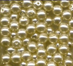 (image for) 6mm Cream Glass Pearls