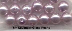 (image for) 6mm Lavender Glass Pearls