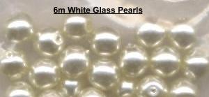 (image for) 6mm White Glass Pearls