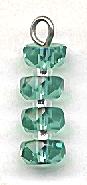 (image for) 6x3mm Light Emerald Faceted Rondell