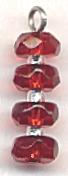 (image for) 6x3mm Ruby Red Faceted Rondell