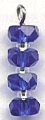 (image for) 6x3mm Sapphire Blue Faceted Rondell