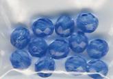 (image for) 8mm Sapphire Blue Czech faceted Firepolish Glass Beads 