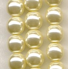 (image for) 8mm Kiska Cream Glass Pearls