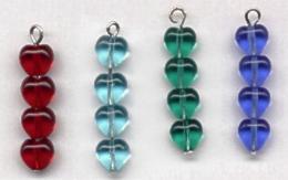 (image for) 8x8mm Glass heart beads